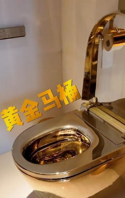 、黄金马桶水龙头纸巾盒也是黄金特步总裁长女豪宅曝光！三米床(图9)
